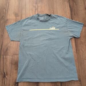 Y2K Lakai Men's XL Shirt Stripe Skater Skateboard Surf Grunge Retro Blue